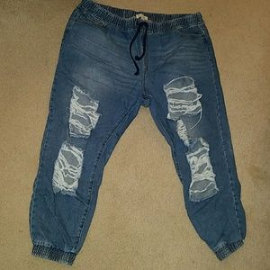 Forever 21+ distressed jeans
